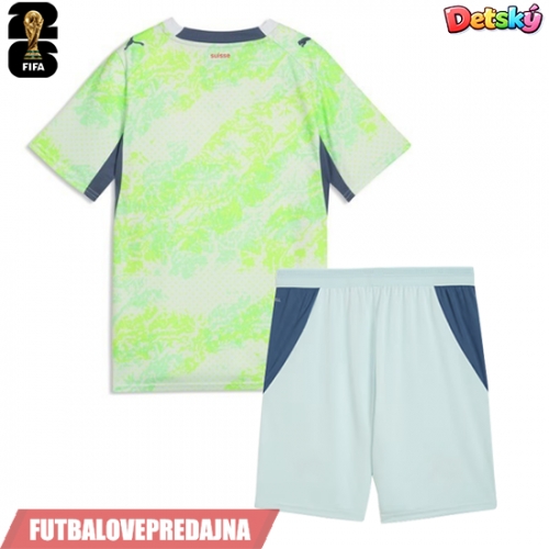 Lacne Dětský Futbalové dres Švajčiarsko MS 2026 Krátky Rukáv - Preč (+ trenírky)
